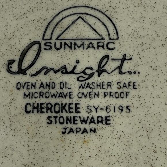 Vintage 70s Sunmarc Insight Cherokee Stoneware Plates 7.75” Set of 2 Japan - Picture 4 of 9